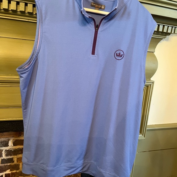 Peter Millar Crown Crafted Blue Performance Men’s Golf Vest Sz Large - Picture 2 of 12